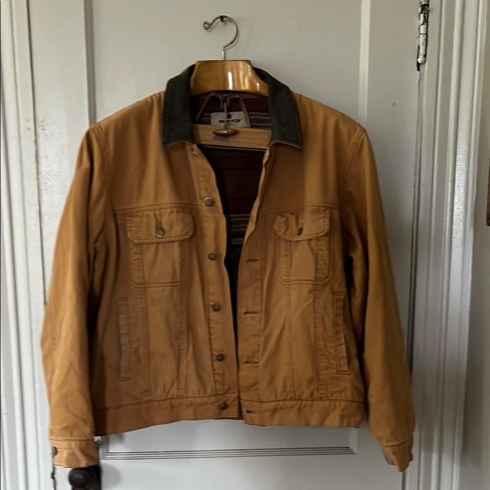 Woolrich Blanket Lined Canvas Trucker Jacket